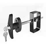 JZVXX Shed Lock, 5-1/2" Steam with 2 Keys, Shed Door Latch, Door Lock Latch, Shed Door Hardware- Black