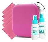 OPTIPAK Anti Fog Lens Cleaner Spray Kit | (2x) 1oz Anti Fog Glasses Cleaner Bottles + (1x) Multipurpose Pouch + (5x) Microfiber Cloths for Eyeglasses, Mirror, Sunglasses Cleaning Kit (8 Piece Set)