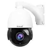 JideTech 200X Hybrid Zoom 4K 8MP Outdoor PTZ IP PoE Security Camera, Auto Tracking Dome Surveillance Camera, Human/Vehicle Detection, 492ft IR Night Vision, Two-Way Talk, IP66, for RTMP,Blue Iris