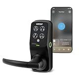 Lockly Secure Plus Bluetooth Smart Door Lock, Keyless Entry with PIN Genie® Digital Keypad, 3D Biometric Fingerprint Sensor Front Door Lock with Handle, Voice Control & Auto Lock - Latch Edition