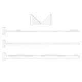 URROMA Acrylic Book Binding Guide, 4 Pcs Book Cover Guide Tool Book Binding Ruler Kits for Book Album Scrapbook Cover Making Creating