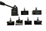 LLDSIMEX 7PCs Set 0XA Wedge Type Quick Change Tool Post Set For Mini Lathe up to 9" OXA TOOL POST