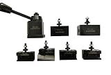 LLDSIMEX 7PCs Set 0XA Wedge Type Quick Change Tool Post Set For Mini Lathe up to 9" OXA TOOL POST