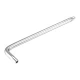 uxcell Long Tamper Proof Torx Star Key Bit Wrench, L-Shape Nickel Plated T40