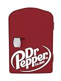 CURTIS MIS135DRP DR. Pepper Mini Portable Compact Personal Fridge Cooler, 4 Liter Capacity, 6 Cans, Makeup, Skincare, Freon-Free & Eco Friendly, Maroon