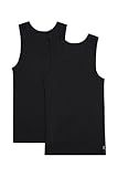 Bonds Men's Soft Chesty Tank Undershirt in 100% Cotton Rib for Men, 2-Pack Black