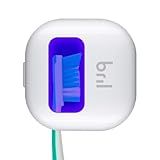 Bril UV-C Toothbrush Sanitizer, Portable Cleaner, Travel Cover, Magnetic Holder, and Rechargeable Case for Any Size Toothbrush, White