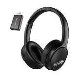 Skyaudio Wireless Headphones for TV, TV Headphones Wireless for Seniors with USB Transmitter,Over Ear TV Headphones, Plug & Play, No Audio Delay, 20+ Hours