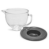 KitchenAid 5 Quart Tilt-Head Glass Bowl with Measurement Markings & Lid - KSM5GB