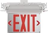 Lithonia Lighting Basics Edge-lit LED Exit Sign with Red Letters, Universal Mount Emergency Exit Only Sign, Ni-Cad Battery Backup (BE W R UM M2)