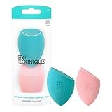 Real Techniques Miracle Mattifying Makeup Sponge Duo, Matte Finish, Cloud Skin, Full Coverage Foundation & Powder Makeup Blending Sponges for Oily Skin, Cruelty & Latex-Free Foam, 2 Count