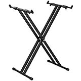 tipatyard Double-X Keyboard Stand, Portable Digital Piano Stand,Adjustable keyboard Music Stand for 54-88 key Electric Pianos