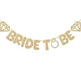 Wedding Banner Decorations Golden Bride to be Paper Wedding Garland Supplies Proposal Engagement Signs Outdoor Party Bride's Room Photp Prop Decorations 6Ft