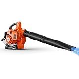 25.4CC Gas Leaf Blower Handheld Light Blower 432CFM 180MPH 2-Cycle Ergonomic Low Vibration and Cruise Control Powerful Gas Powered Blowers for Lawn Yard Care-Gifts for Man