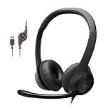Logitech H390 Wired Headset PC/Laptop Stereo Headphones, USB-A, Black