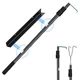 POLYHNIA Magnetically Mounted Truck Cargo Grabber Reach Retriever Tool,6.9 Ft Upgraded Extendable Truck Bed Accessories,Heavy Duty Stainless Steel Truck Bed Grabber Tool with Two Hooks