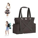 Yoga Mat Bag with Convertible Backpack Straps, Multiple Pockets, and Secure Zipper Closure (1, Black) Water Resistant and Durable, Great for Pilates, the Gym, Travel