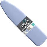 HOME GENIE Ironing Board Cover with Extra Thick Padding, 15x54, Blue | Scorch Resistant Silicone Coating Pad, Heavy Duty Elastic Edge for Standard Boards, Hook and Loop Fastener Strap