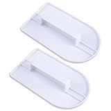 2PCS Fondant Smoother Tool - Plastic Cake Decorating Smoother & Polisher, White Fondant Smoother & Scraper Set, Professional Cake Decorating Tools for Smoothing Icing, Sculpting, and Sugar Craft