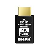 BKFK 4K 120Hz HDMI 2.1-Compatible Dummy Plug, Headless Ghost Display Emulator Adapter for GPU, Remote Desktop, Servers, Cloud Gaming, VR Testing 3840x2160@120HZ,1440P@120HZ,1080P@120HZ(SDR)