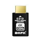BKFK 4K 120Hz HDMI 2.1-Compatible Dummy Plug, Headless Ghost Display Emulator Adapter for GPU, Remote Desktop, Servers, Cloud Gaming, VR Testing 3840x2160@120HZ,1440P@120HZ,1080P@120HZ(SDR)