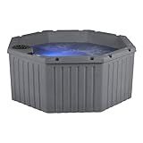 AquaLife Invi 5-Person Hot Tub with 11 Hydro Jets, LED Lighting & Insulated Cover – Non-Lounger Spa for Relaxation & Therapy