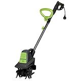 Earthwise TC70025 7.5-Inch 2.5-Amp Corded Electric Tiller/Cultivator, 7.5-Inch, 2.5-Amp Corded, Grey