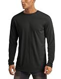 MAGCOMSEN Men's Long Sleeve Shirts UPF 50+ UV Sun Protection Athletic Shirts for Hiking, Running, Workout, Rash Guard Black X-Large