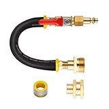RV Winterizing kit & Sprinkler Blowout Adapter with shut off valve Air compressor Quick-Connect plug garden hose Water Blow Out Fitting for Winterize Sprinkler Systems, Camper,Motorhome