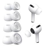Vsagier 4 Pairs Replacement Ear Tips Buds for AirPods Pro 1st/2nd Gen, White