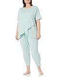 Amazon Essentials Women's Cotton Modal Maternity and Nursing Sleepwear Pajama Set, Dusty Blue, Medium