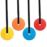 Hisptgo 4 Pcs Soccer Goal Target with Adjustable Tapes, Colorful Shooting Practice Soccer Training Equipment for, Baseball, Football, Lacrosse, and Hockey