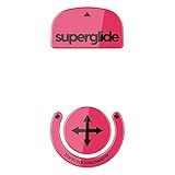 Superglide Glass Mouse Skates - Super Smooth Glide, Polished Round Edge, Super Fast Gaming Mouse Feet with Durable Sole for Logitech G Pro X Superlight1 (Type-S, Magenta)