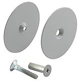 Prime-Line MP9515-2 Door Hole Cover Plates, 2-5/8 In. Outside Diameter, Gray Painted (2 Pack)