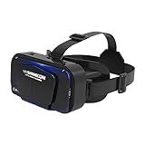 VR Headset, Universal 3D Virtual Reality Goggles Support 360°Panorama Large Screen an-ti Bluelight, Adjustable Pupil Distance Eye Protection VR Glasses for Movies Games Gift