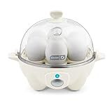DASH Rapid Egg Cooker: 7 Egg Capacity Electric Egg Cooker for Hard Boiled Eggs, Poached Eggs, Scrambled Eggs, or Omelets with Auto Shut Off Feature - Cream