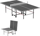8X4FT Foldable Ping Pong Table,Professional Table Tennis Table with Net, 2 Table Tennis Paddles and 3 Balls - Tournament Quality for Indoor/Outdoor