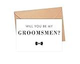AcevedoDesign Groomsmen Proposal Card - Will You Be My Groomsman - Will You Be My Best Man - Groomsmen Proposal Idea - Groomsmen Wedding Card - Groomsman Proposal Cards With Envelope