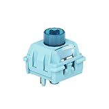 WS BigLucky Keyboard Switches Tactile: 5 Pins 45gf Mechanical Keyboard Tactile Switches with LED Diffuser Factory Pre Lubed Key Switch for MX Mechanical Key Board 35Pcs (Blue)