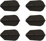 Cosmo Darts 6 Pack Fit Flight - Slim Dart Flight (Black)