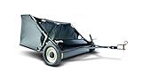Agri-Fab 45-0320 42" Tow-Behind Lawn Sweeper, 12 cu. ft Hopper Bag Capacity; Leaf & Grass Catcher, with Adjustable Brush Height and Easy to Use Dumping Rope