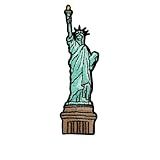 3.5" Statue of Liberty Iron On Patch - Embroidered New York Traveler USA American Travel Applique Appliques Iron On Sew On Patches for Holes, Clothing, Jeans, Hat, Backpacks, Clothes