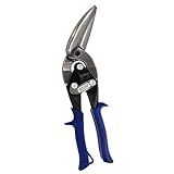 MIDWEST Power Cutters Long Cut Snip - Straight Cut Offset Tin Cutting Shears with Forged Blade & KUSH'N-POWER Comfort Grips - MWT-6516