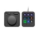 Logitech MX Creative Console, 9 Customizable LCD Keys, Stream Deck Accessories,Connectivity Technology USB-C, Control Dial for Graphic Design, Zoom, Spotify - Graphite, 3-Month Adobe Cloud Membership
