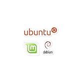 Linux Logo Sticker Pack, Ubuntu, Linux Mint, Debian