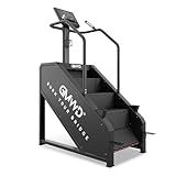 Stepper Machine, GMWD Stair Climber with LED Screen, Commercial Grade Stair Stepper Exercise Machine with 15 Resistance Levels, 441LBS, 24-164 Steps/Minute, Black