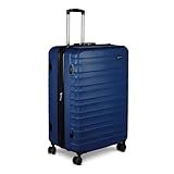 Amazon Basics 30" Hardside Large Checked Luggage with Multi-directional Wheels, Expandable for Up to 15% More Space, Scratch-Resistant Hardshell, Navy Blue