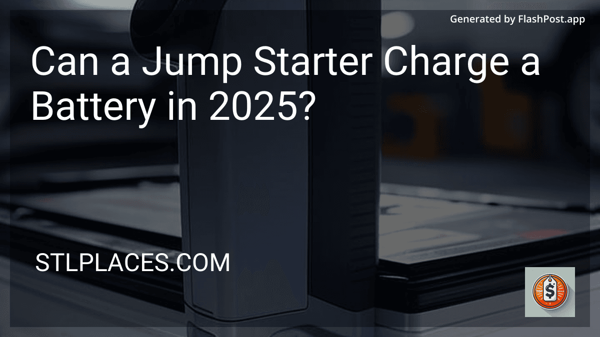 Can a Jump Starter Charge a Battery in 2025? image