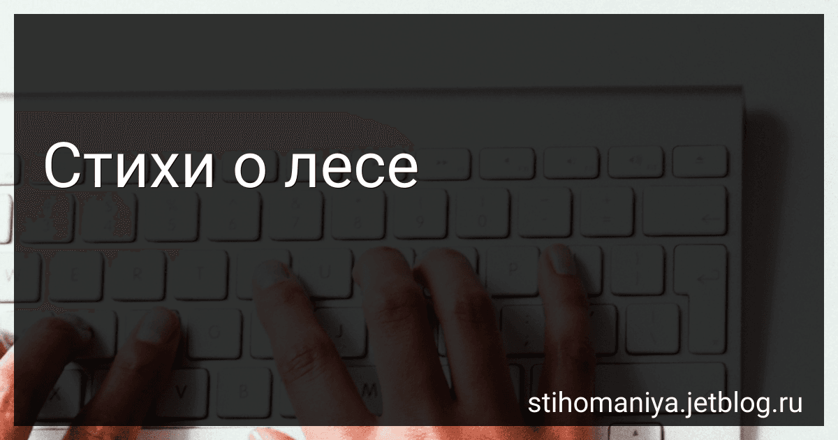 Стихи о лесе preview