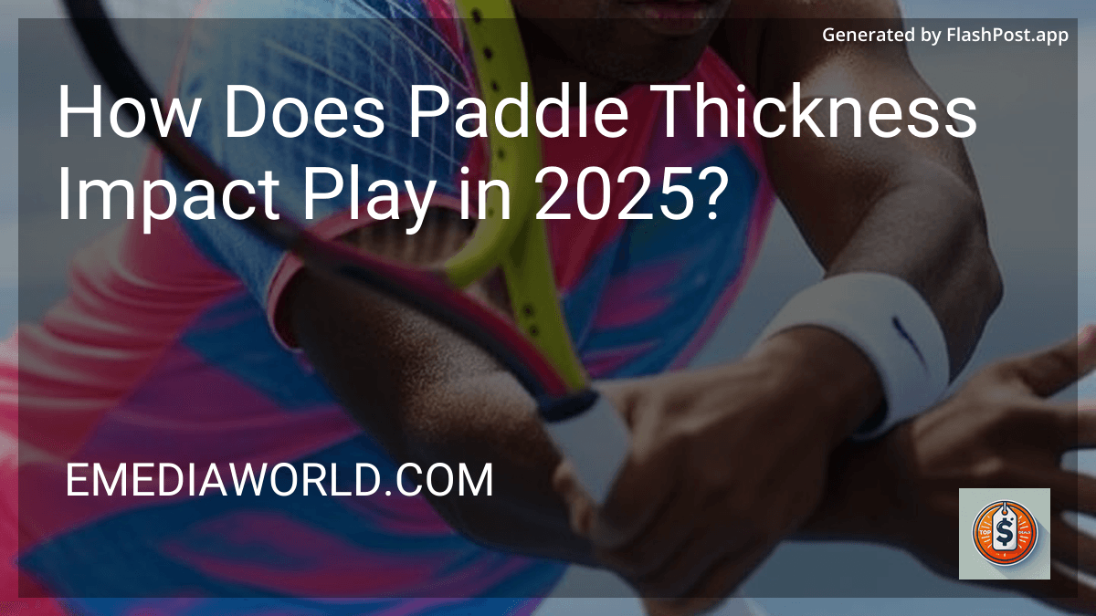 How Does Paddle Thickness Impact Play in 2025? image